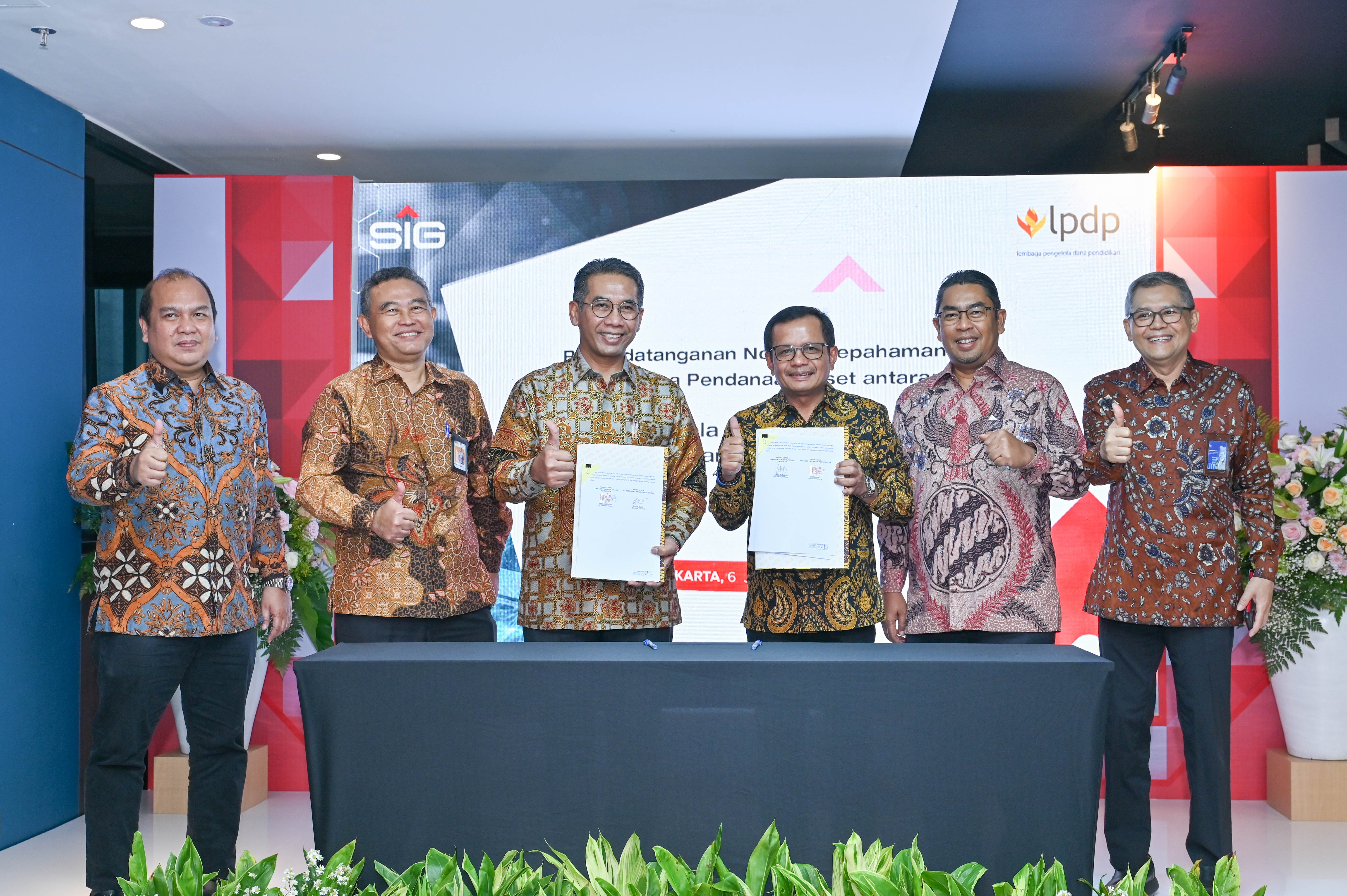 SIG dan LPDP Jalin Kerja Sama Pendanaan Riset Sparepart Pabrik SIG, Sebagai Upaya  Peningkatan Penggunaan Produk Dalam Negeri (P3DN)