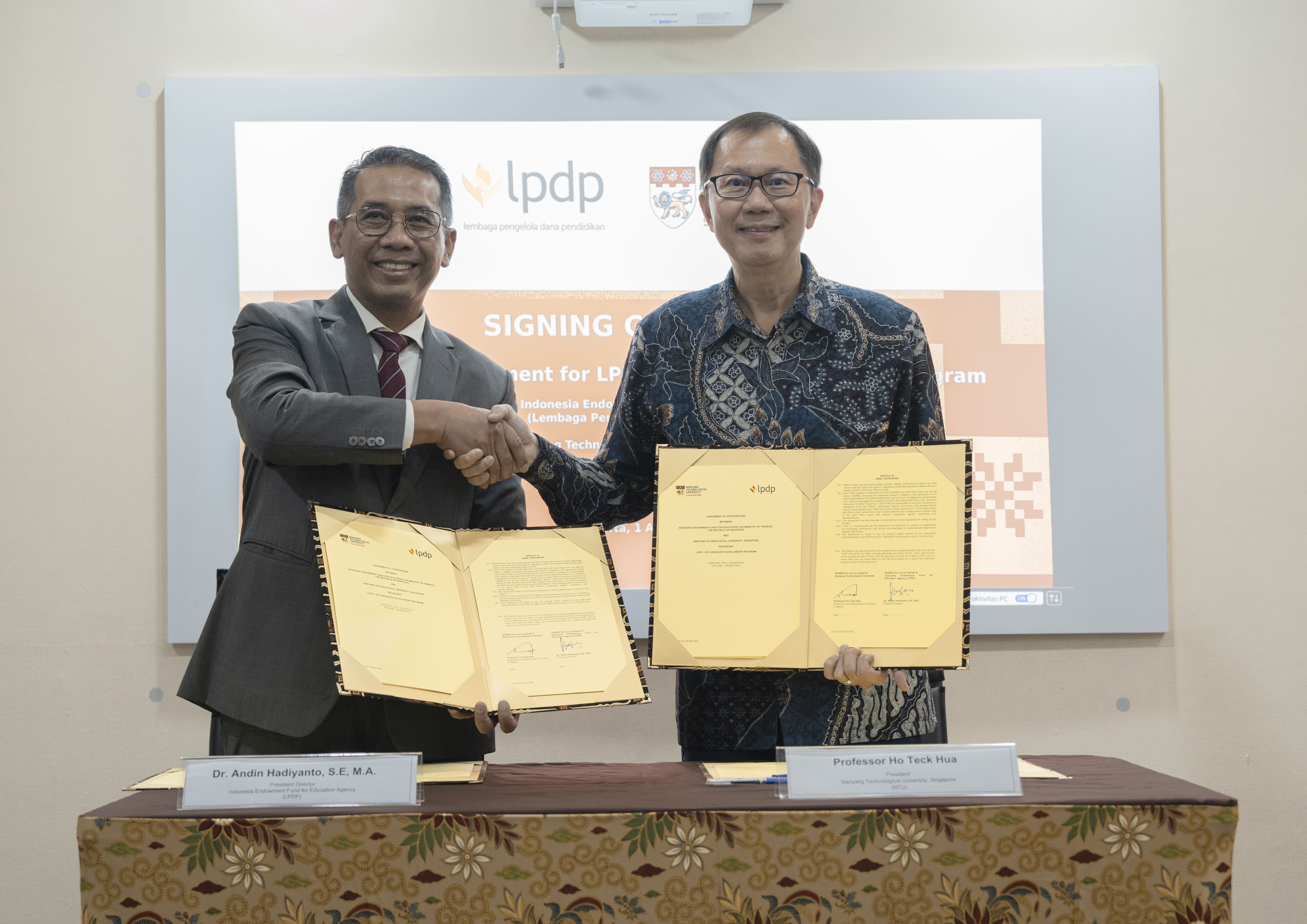 Pertemuan LPDP-NTU, Perkuat Kerja sama Beasiswa Joint Scholarship
