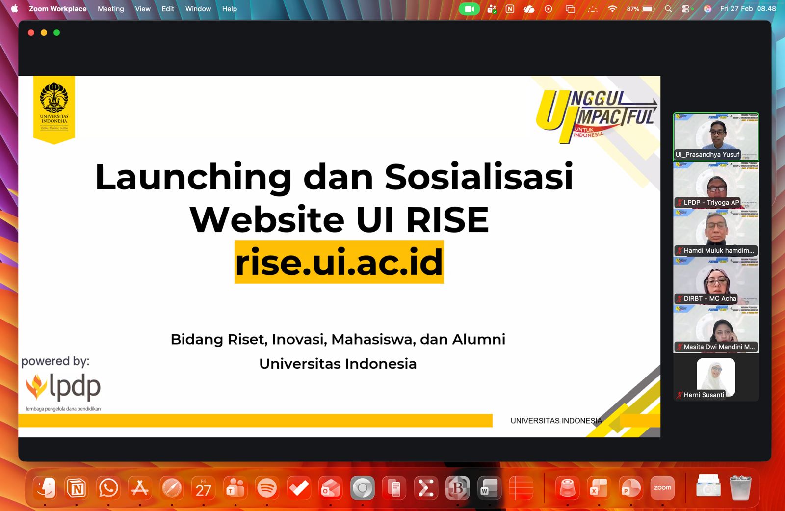 UI Luncurkan Platform RISE Berbasis Teknologi eRISPRO LPDP